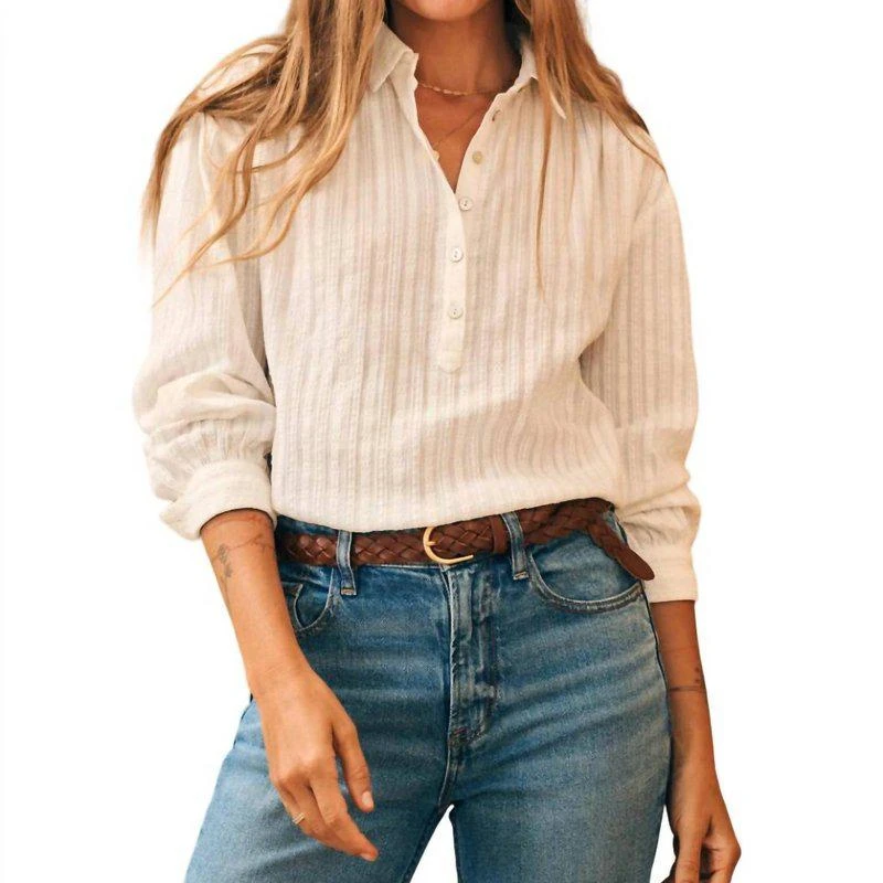Faherty Olli Top In Egret 1