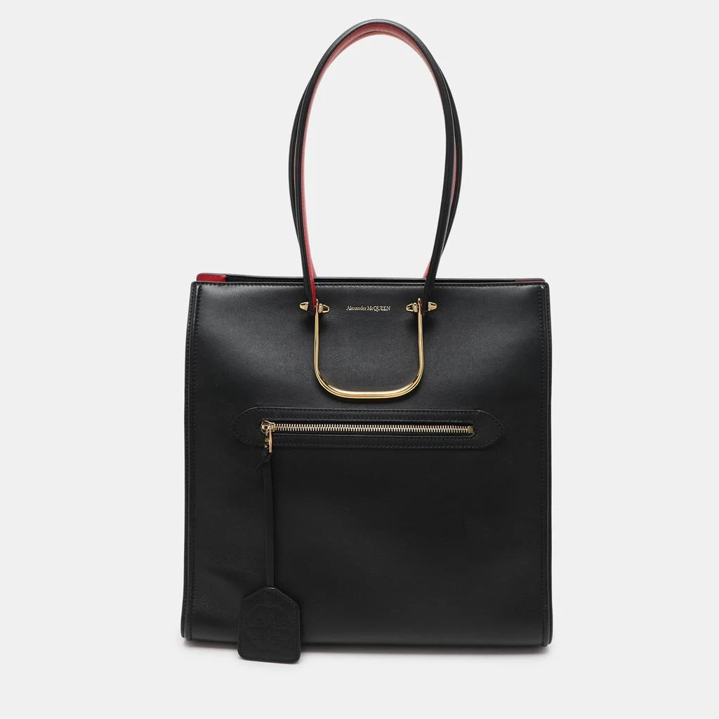 Alexander McQueen Alexander Mcqueen Black Leather The Tall Story Tote 1