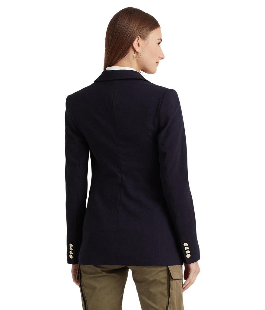 Ralph Lauren Double-Breasted Wool Crepe Blazer