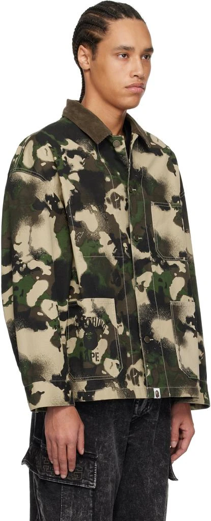 Bape Green Map Camo Work Jacket 2