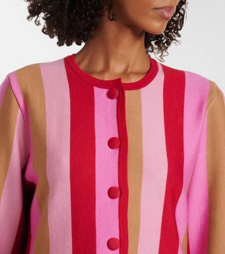 Rixo Mirja striped wool-blend cardigan 4