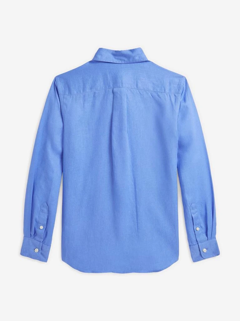 Ralph Lauren Boys Linen Shirt in Blue 2