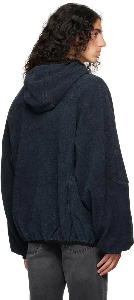 Alexander Wang Blue Oversize Zip-Up Hoodie 3