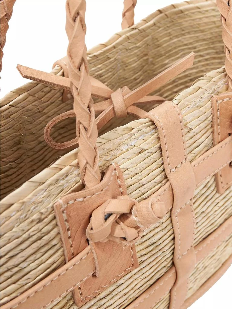 Altuzarra Mini Watermill Straw & Leather Tote Bag 4