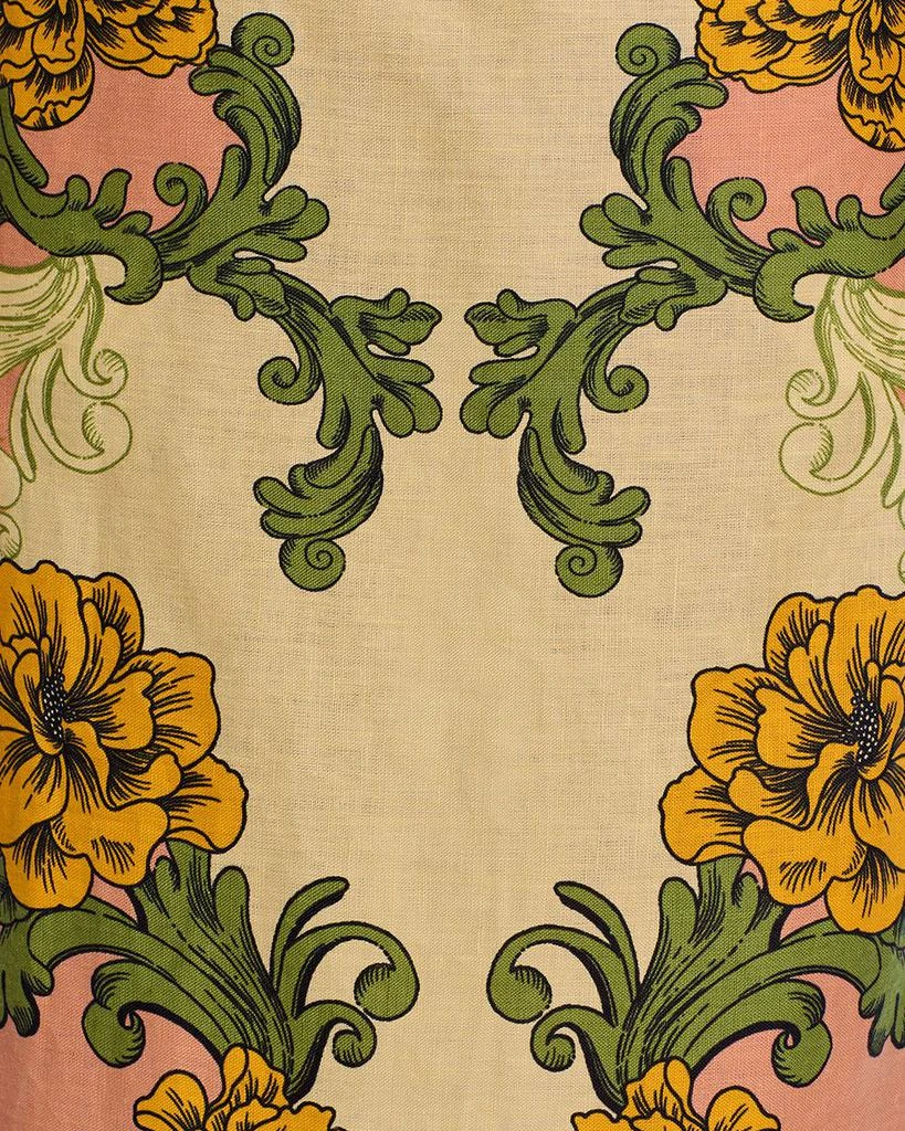Farm Rio Delicate Flower Linen Arabesque Skirt 6