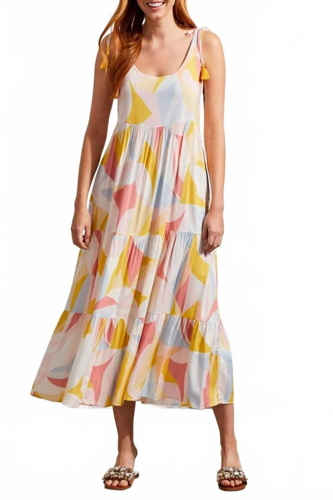 Tribal Tiered Maxi Dress In Yellovango 1