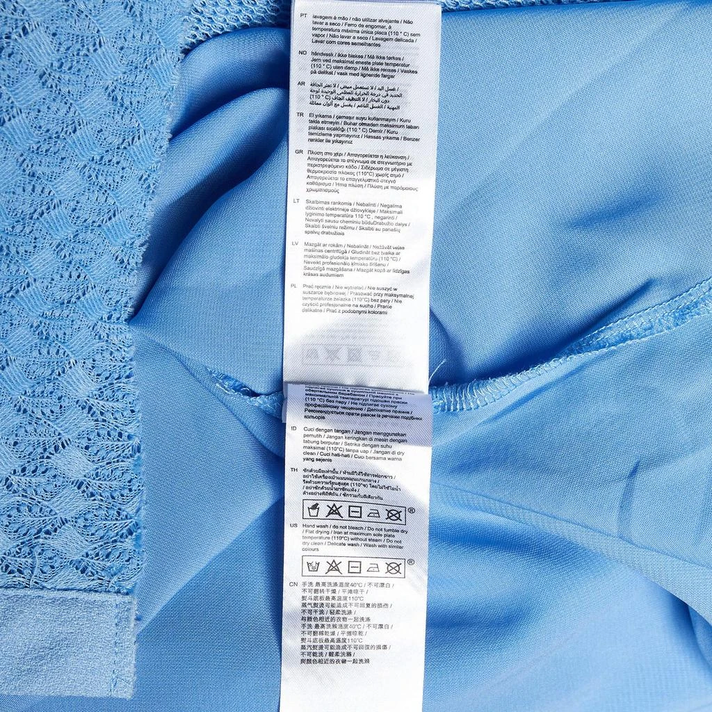 Maje Maje Blue Lace Reglisse Ruffled Cold Shoulder Dress S 8