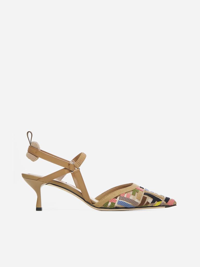 FENDI Colibri’ Lite’ FF mesh slingback pumps