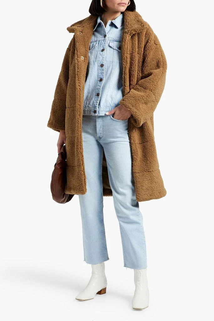 FRAME Quilted faux shearling coat 2