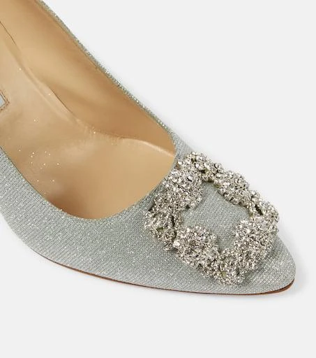 Manolo Blahnik Hangisi 90 embellished glitter pumps 6