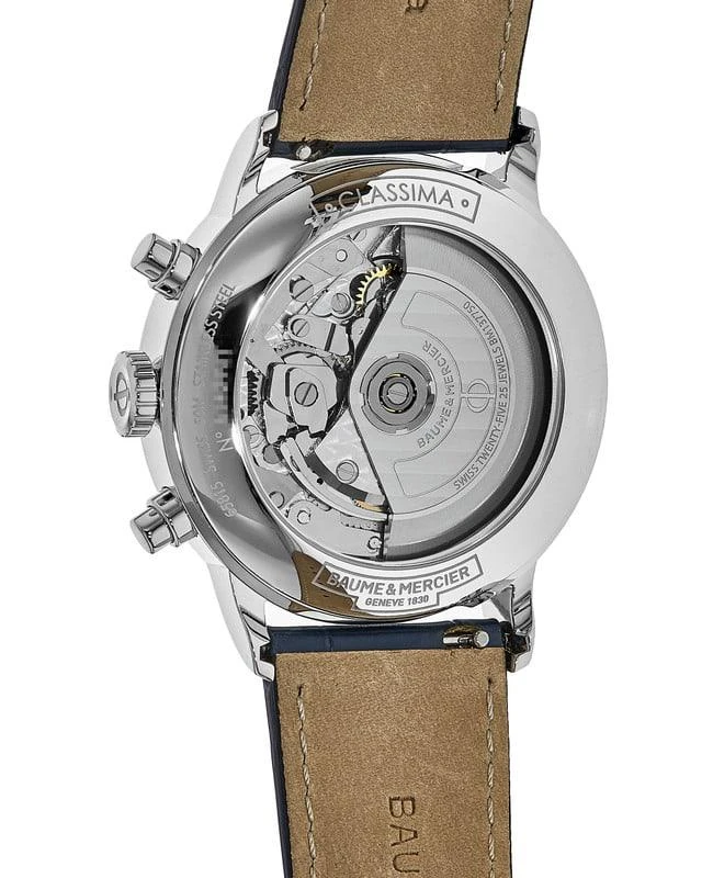 Baume 
Mercier Baume 
Mercier Classima Automatic Silver Chronograph Dial Leather Strap Men
s Watch 10330 4