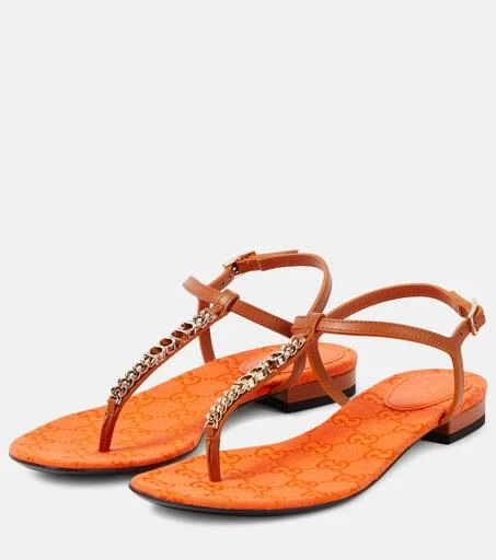 Gucci Gucci Signoria leather thong sandals 5