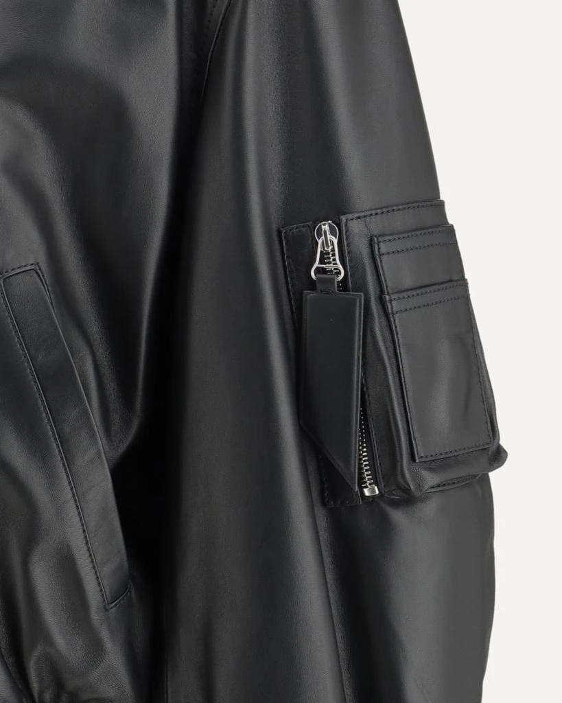 The Attico THE ATTICO | Leather Anja Bomber Jacket | Female | 38 3