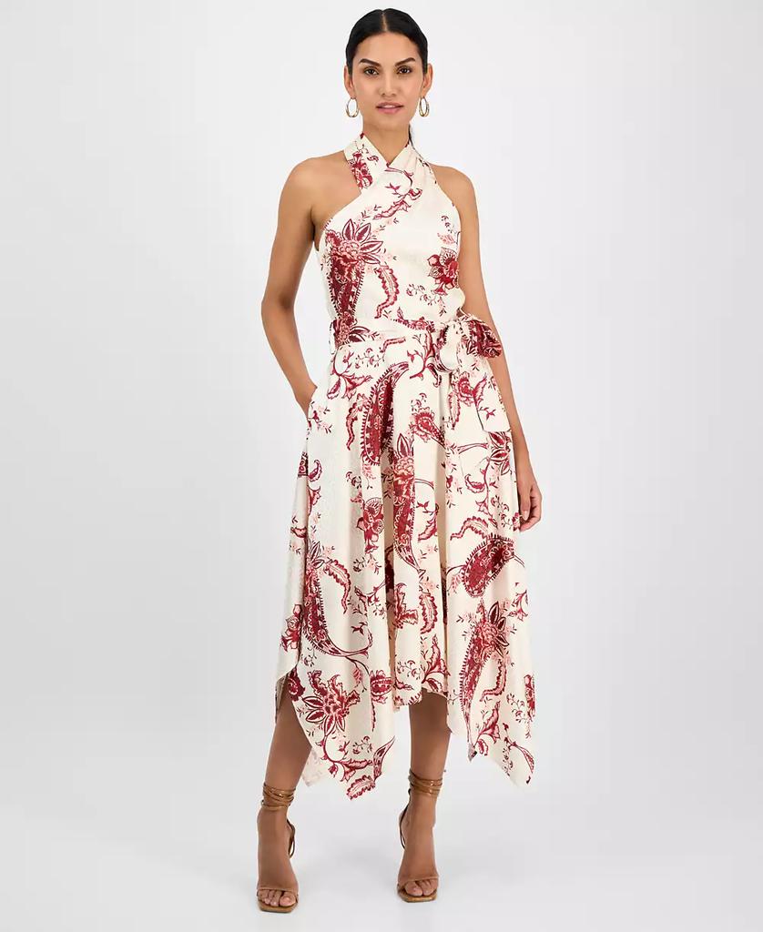 RACHEL Rachel Roy Women's Lary Floral Asymmetric-Hem Halter Dress