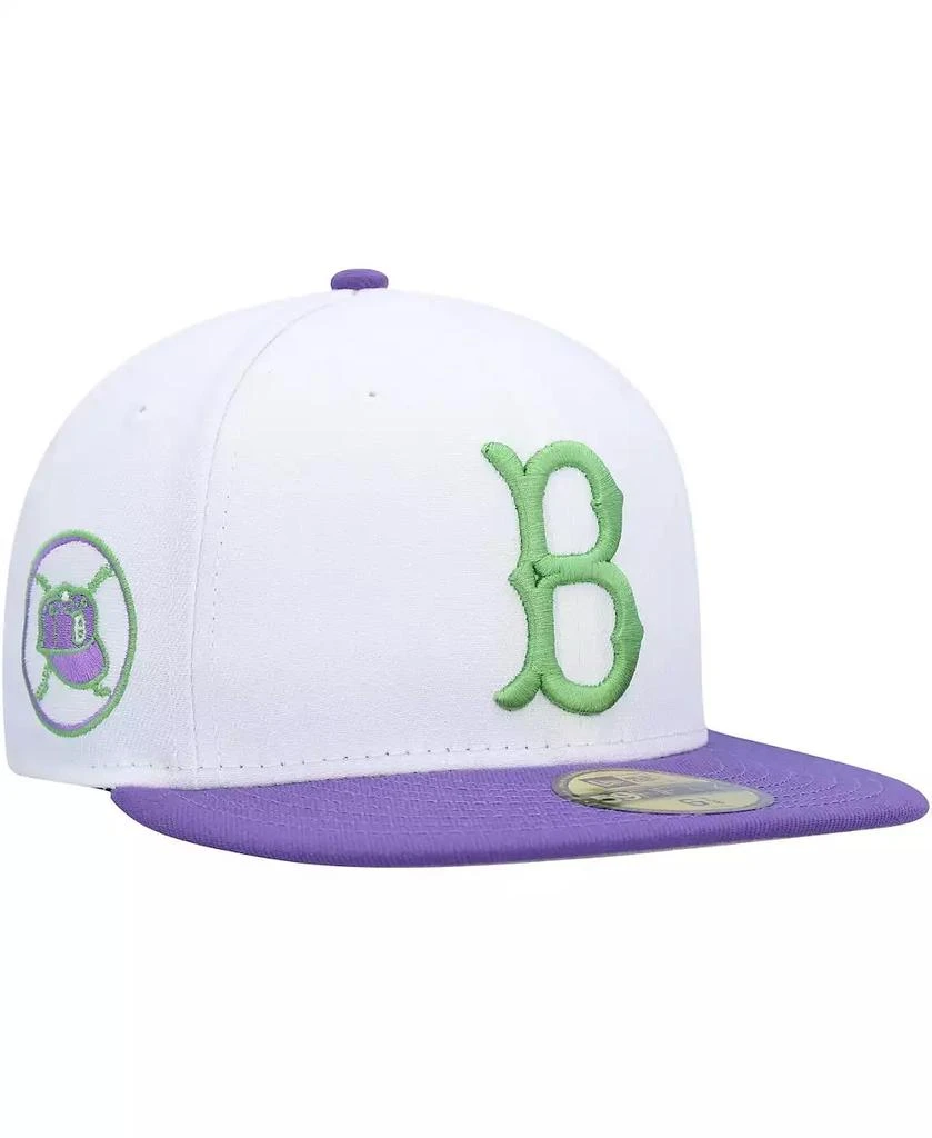 New Era Men's White Brooklyn Dodgers Side Patch 59FIFTY Fitted Hat 1
