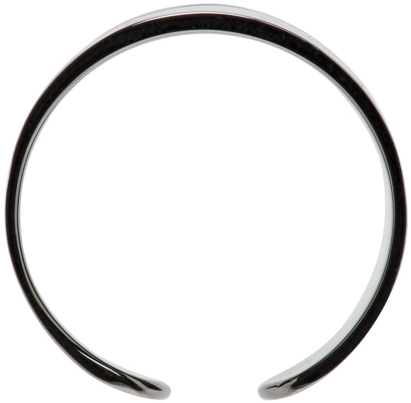 We11done Gunmetal Logo Motif Ring