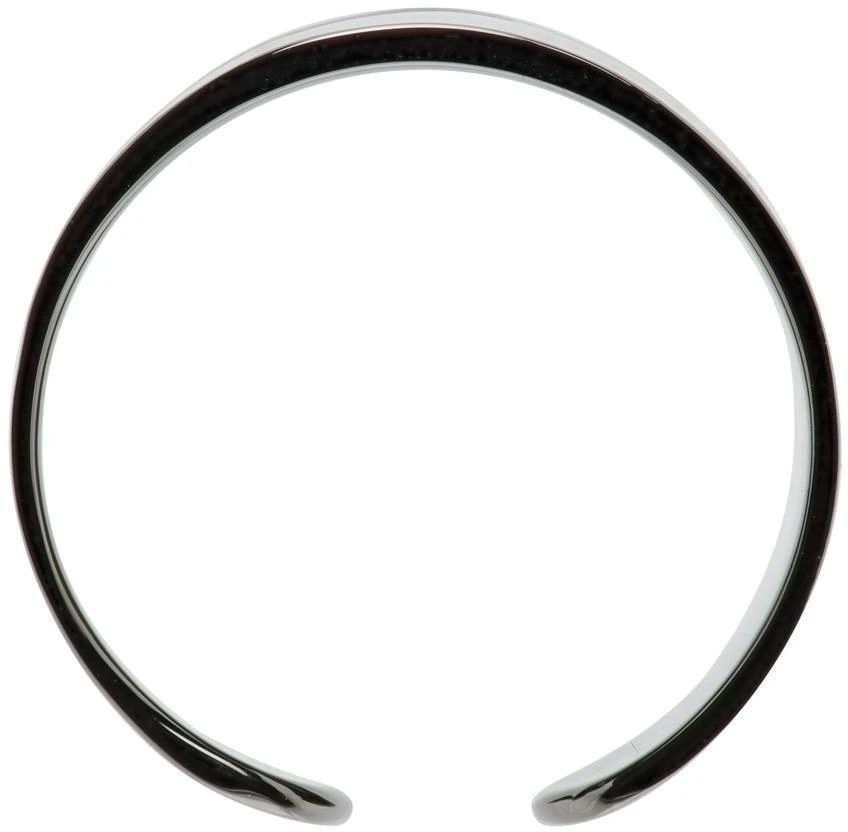 We11done Gunmetal Logo Motif Ring 2