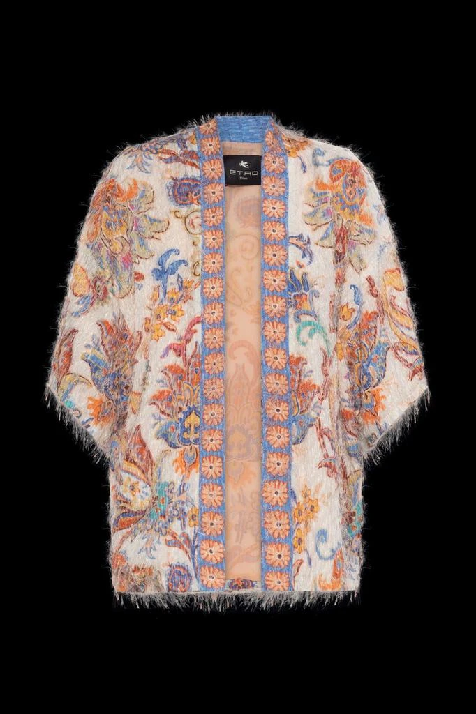 ETRO Etro Patterned Fringed Knit Cardigan 1