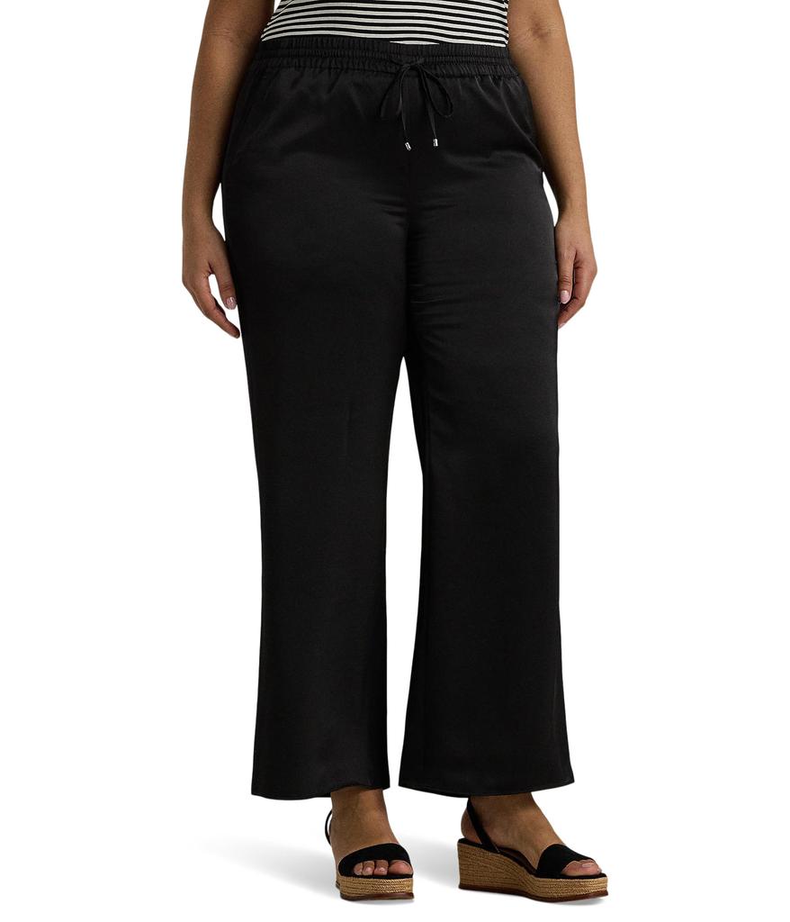 LAUREN Ralph Lauren Plus-Size Satin Charmeuse Wide-Leg Pant