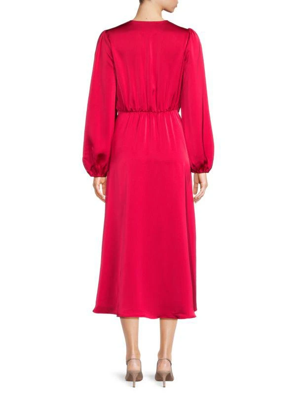 Sam Edelman Faux Wrap Satin Midi Dress 2