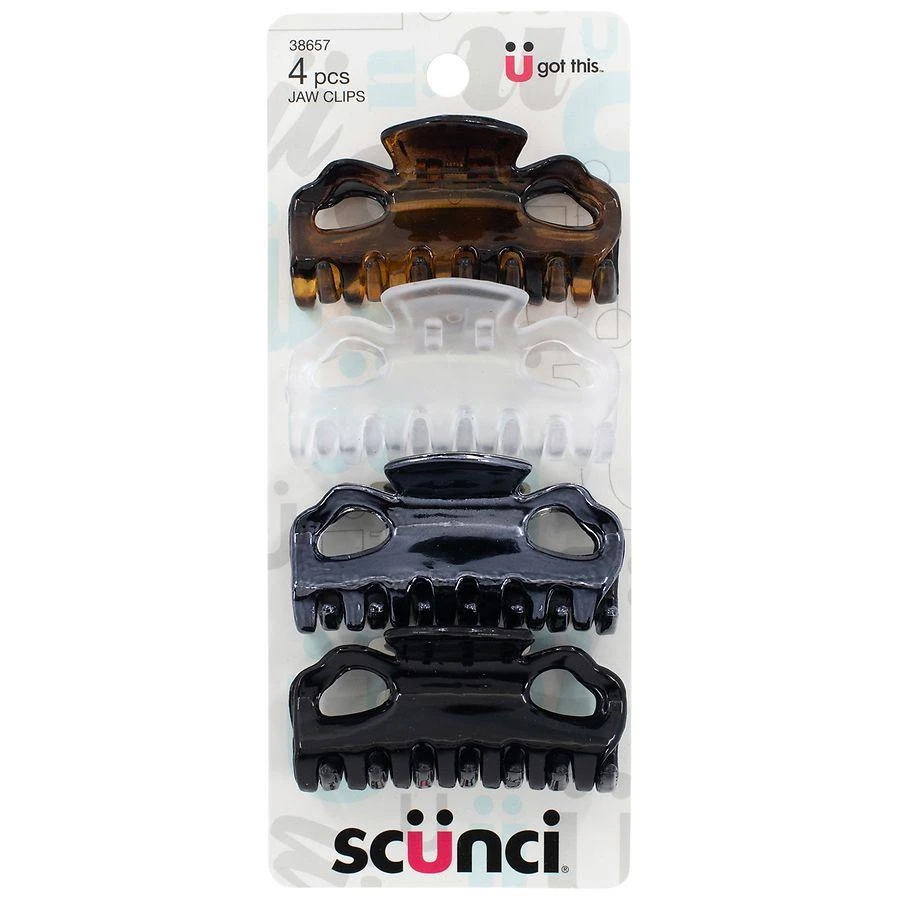 Scunci Double-Loop Small Claw/Jaw Clips 3