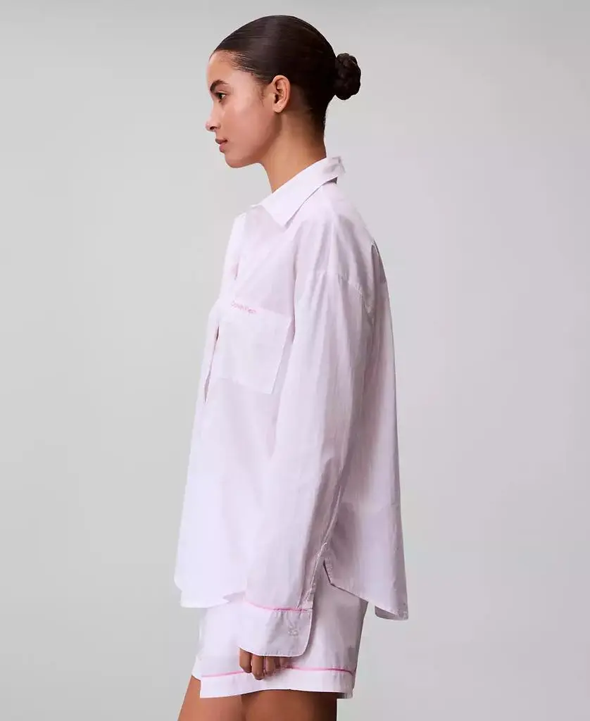Calvin Klein Women's Poplin Button-Down Pajama Shirt 3
