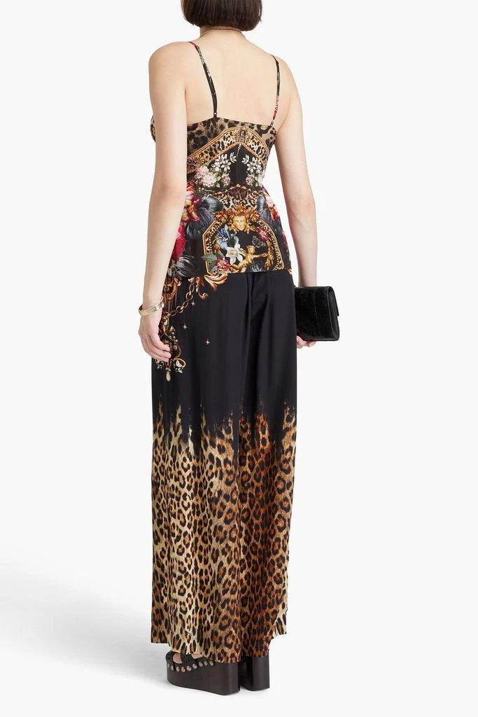 Camilla Crystal-embellished printed silk crepe de chine camisole 3