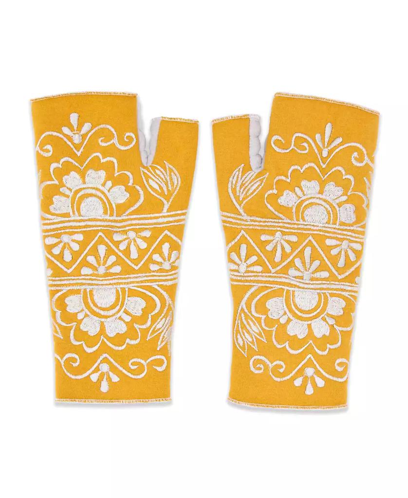 Feelgoodz Women s Artisan Crafted Fleece Lined Lawsone Fingerless Gloves