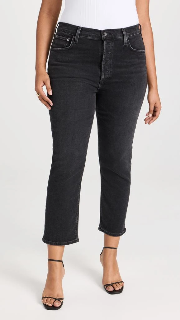 AGOLDE Riley High Rise Straight Crop Jeans 10