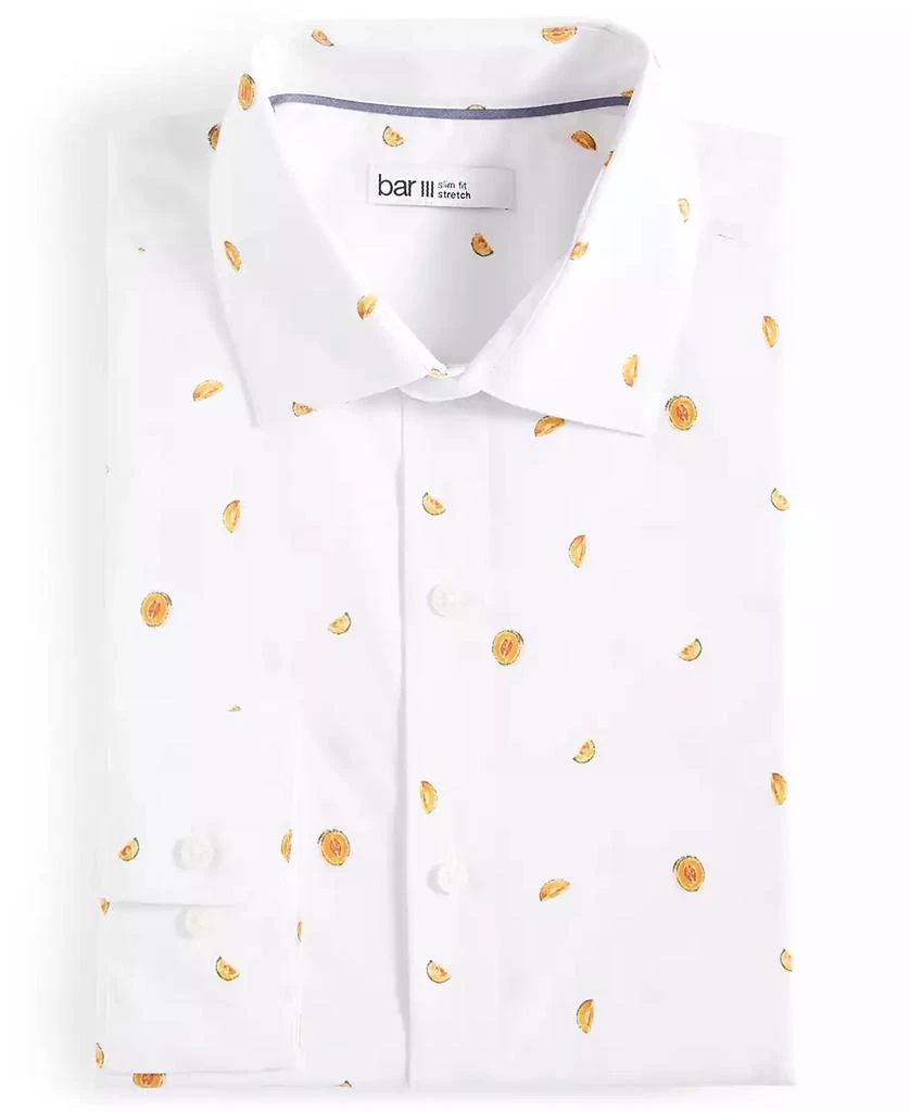 Bar III Men's Slim-Fit Melon-Print Dress Shirt, Created for Macy's 4
