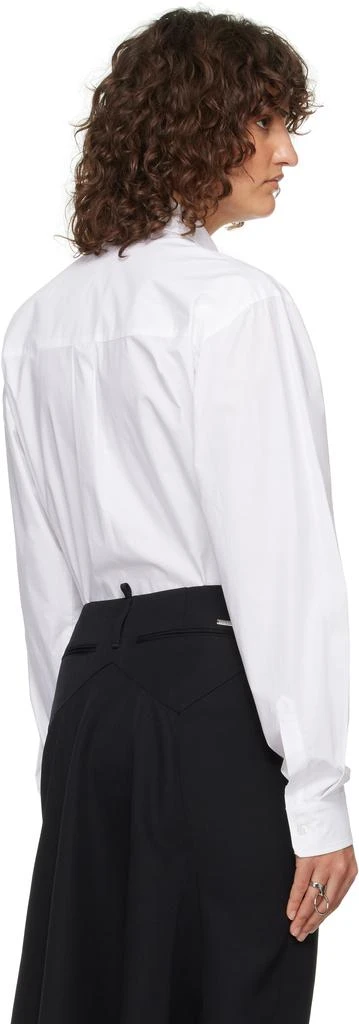 COPERNI White Cotton Poplin Shirt Bodysuit 3