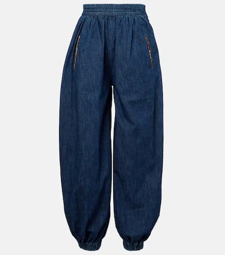 Valentino Chambray tapered pants 1