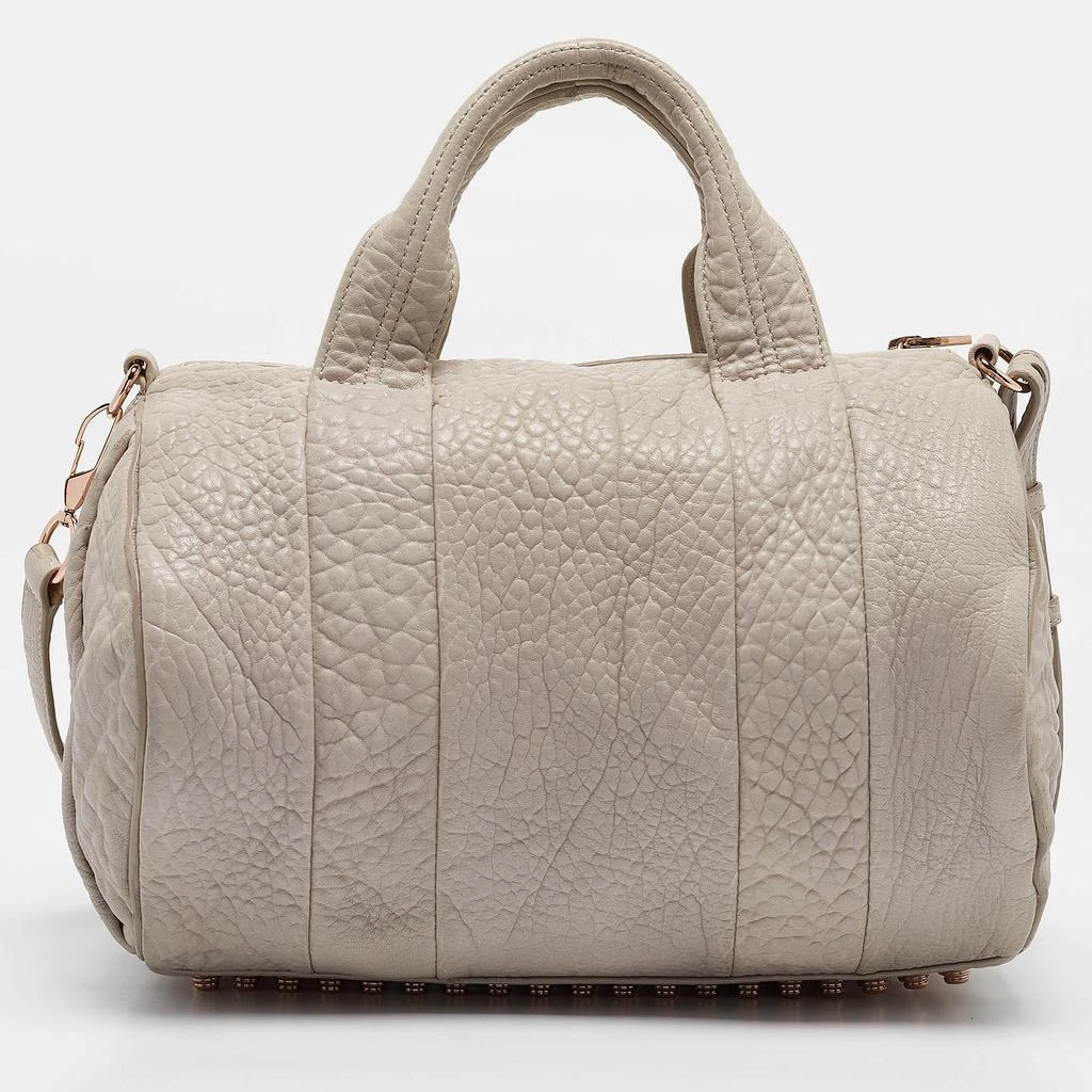Alexander Wang Alexander Wang Light Grey Pebbled Leather Rocco Bag 4