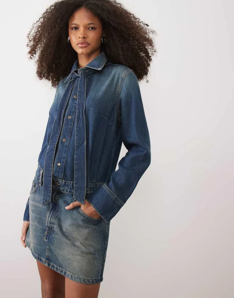 mango denim maxi dress MANGO Long Denim Dress, Women's Fashion, Dresses & Sets, Dresses on Carousell