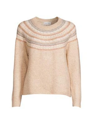 Calvin Klein Raglan Fair Isle Crewneck Sweater 3