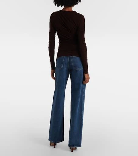 AGOLDE Tania draped jersey top 3