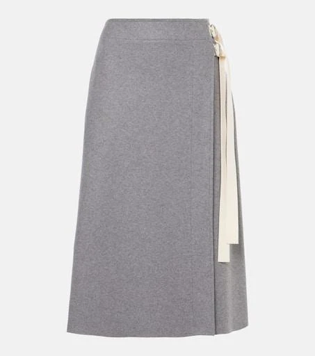 Jil Sander Wool-blend wrap skirt 1