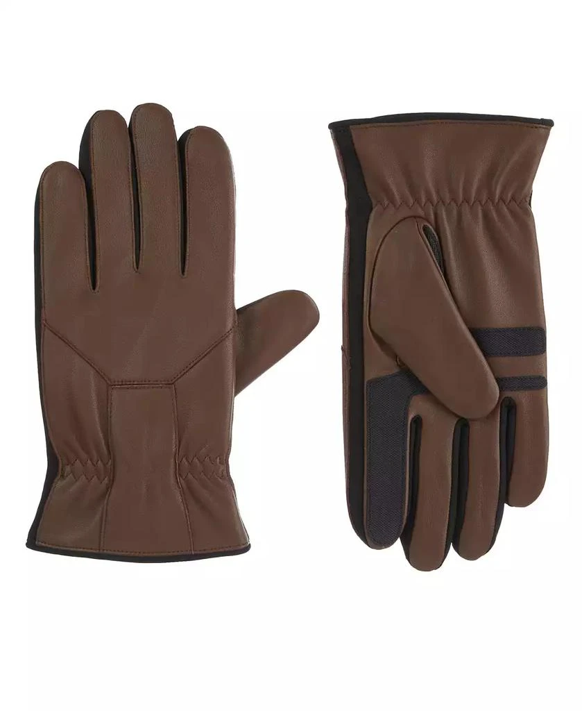 Isotoner Signature Men
s Water Repellent Genuine Leather Touchscreen Stretch Gloves 2