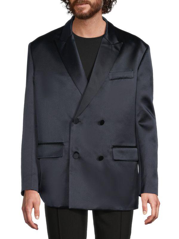 ジャケット・アウター VALENTINO Black Double-Breasted Jacket Valentino Black Double-Breasted Blazer Valentino