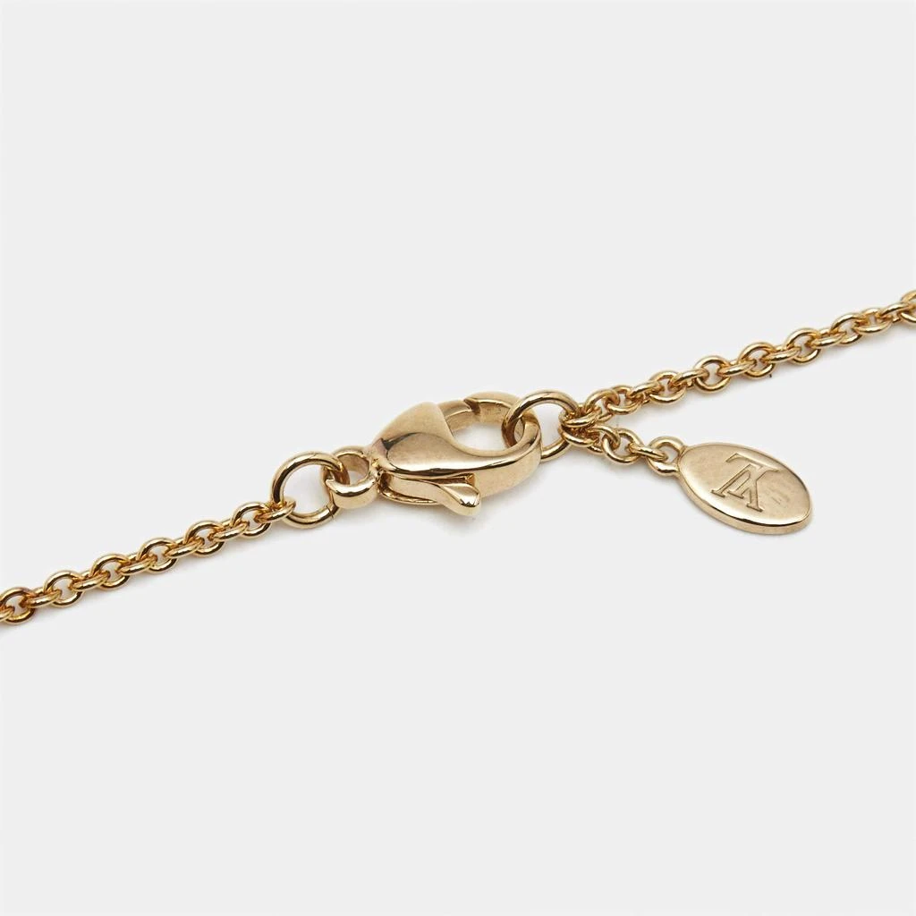 Louis Vuitton Louis Vuitton Les Gastons Vuitton Small Blue PVD Titanium 18k Yellow Gold Tag Pendant Necklace 5