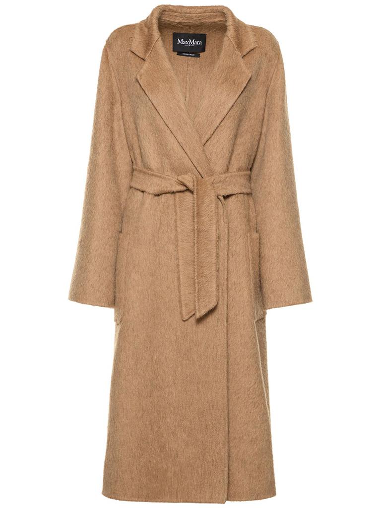 Max Mara Lvr Exclusive Mohair & Camel Drap Coat