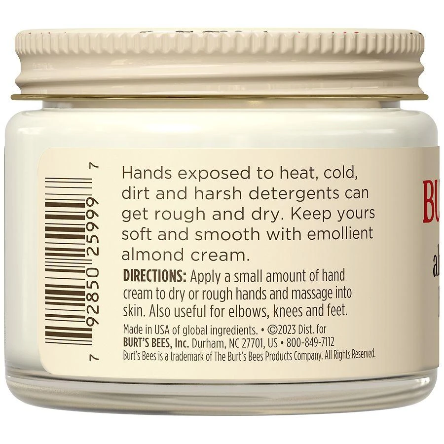Burt's Bees Almond Milk Beeswax Hand Cream Jar 3