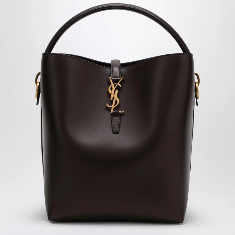 Yves Saint Laurent Le 37 brown leather bucket bag 1