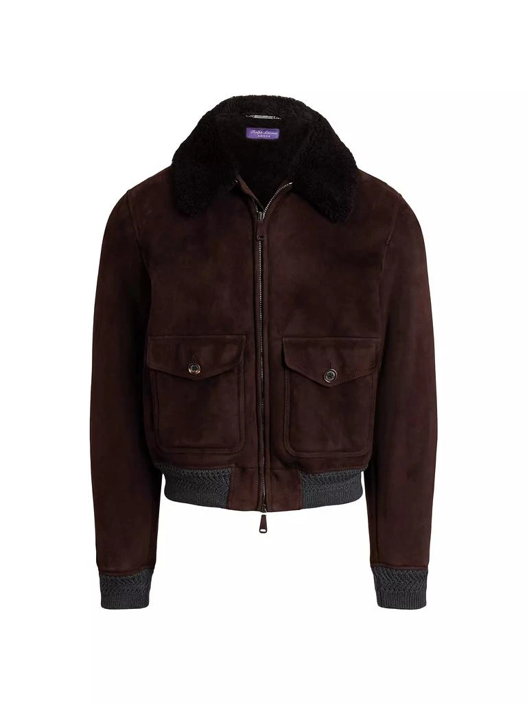 Ralph Lauren Welles Straight Shearling Bomber Jacket 1