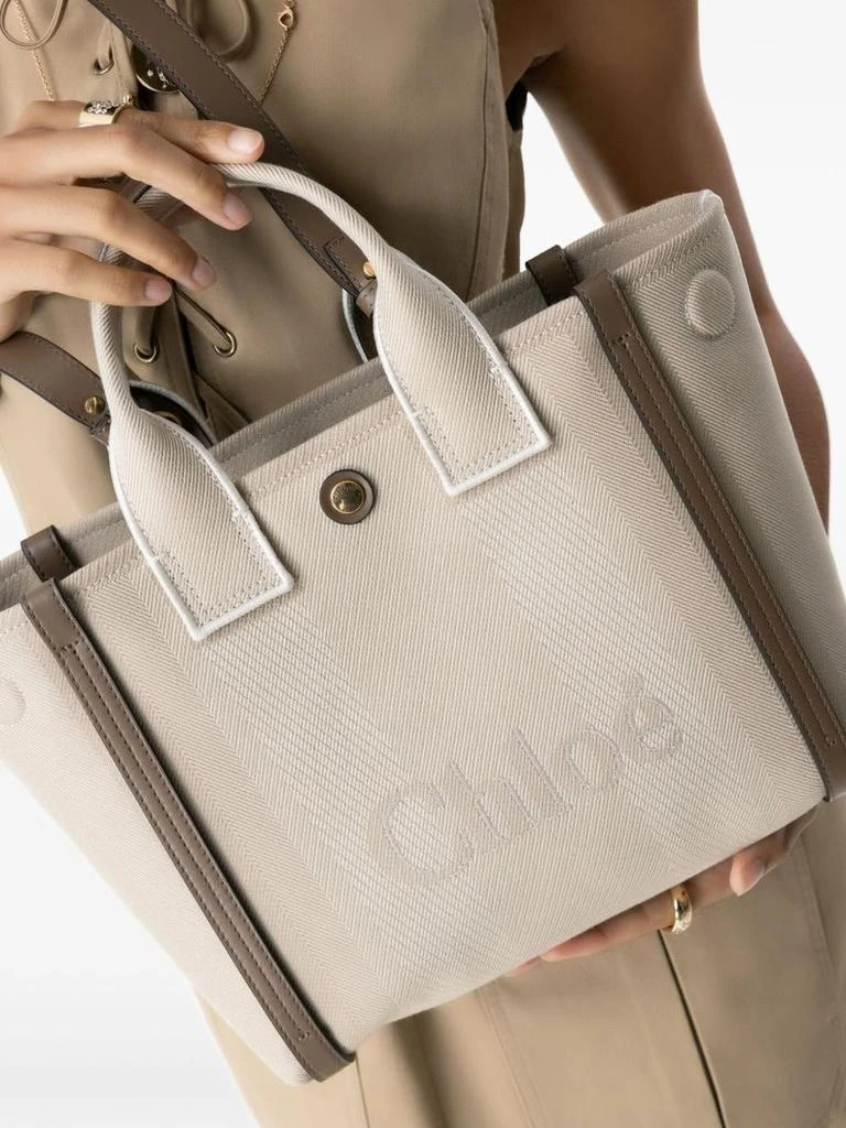 Chloé CARRY SMALL CANVAS TOTE BAG 3