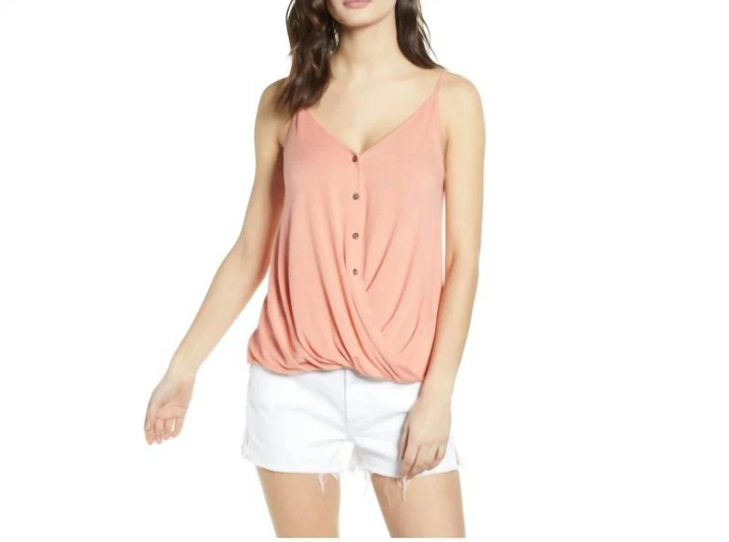 ALL IN FAVOR All In Favor - Twisted Button Front Draped Tank Top 1