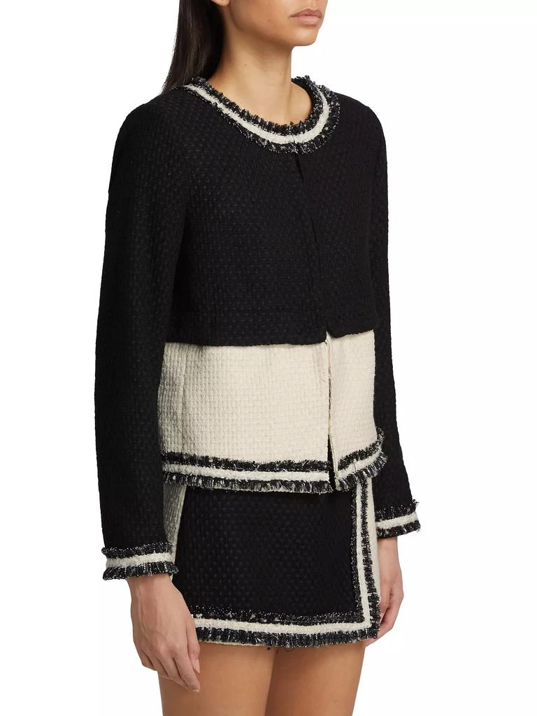 Alice + Olivia Kidman Detachable Tweed Jacket 4