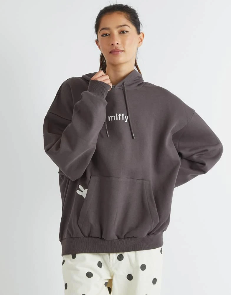 Skinnydip Skinnydip london miffy kite hoodie in grey 2