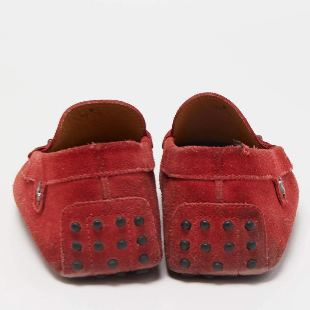 Tod's Tod's by Ferrari Red Suede Penny Loafers Size 42 5