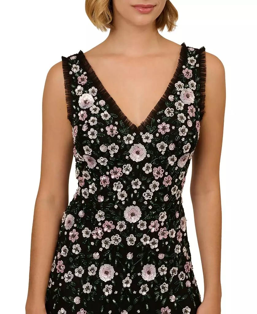 Adrianna Papell Women's Floral Beaded Mesh Long Ball Gown - Dresses & Skirts - Free Shipping - BeyondStyle Adrianna Papell Women's Floral Beaded Mesh Long Ball Gown - Dresses & Skirts - Free Shipping - BeyondStyle